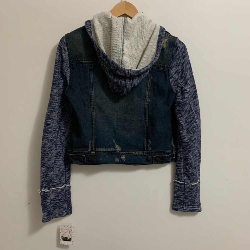 free people Knit Hooded Denim Jacket - Picture 5 of 5
